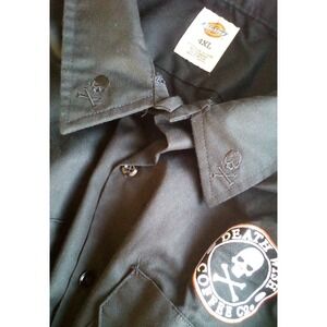 Death Wish Coffee Dickies Work Shirt Mens 4XL Black Short Sleeve Thick Workwear